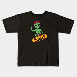 Alien and skate Kids T-Shirt